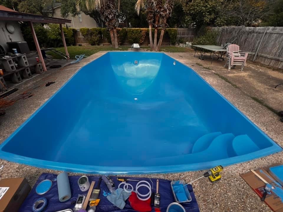 After: Full pool resurfacing — San Antonio